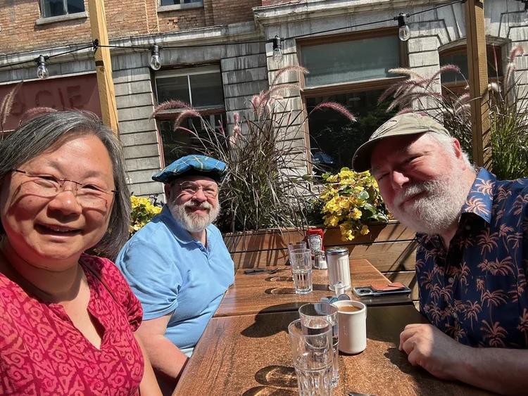 A patio stop after the cruise · Boston–Quebec City 2025