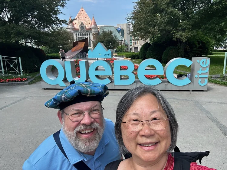 Smiles in Québec after the cruise · Boston–Quebec City 2025