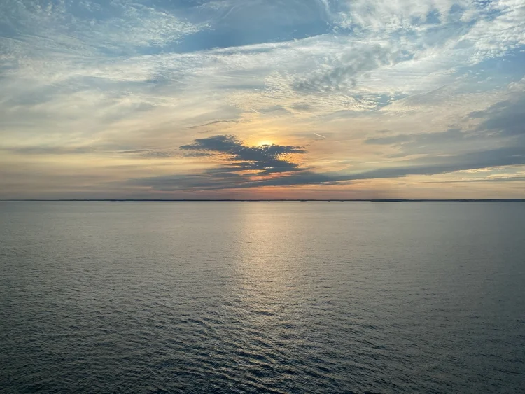 Evening on the water · Boston–Quebec City 2025