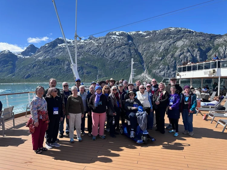Our group on deck in Alaska · Alaska 2026