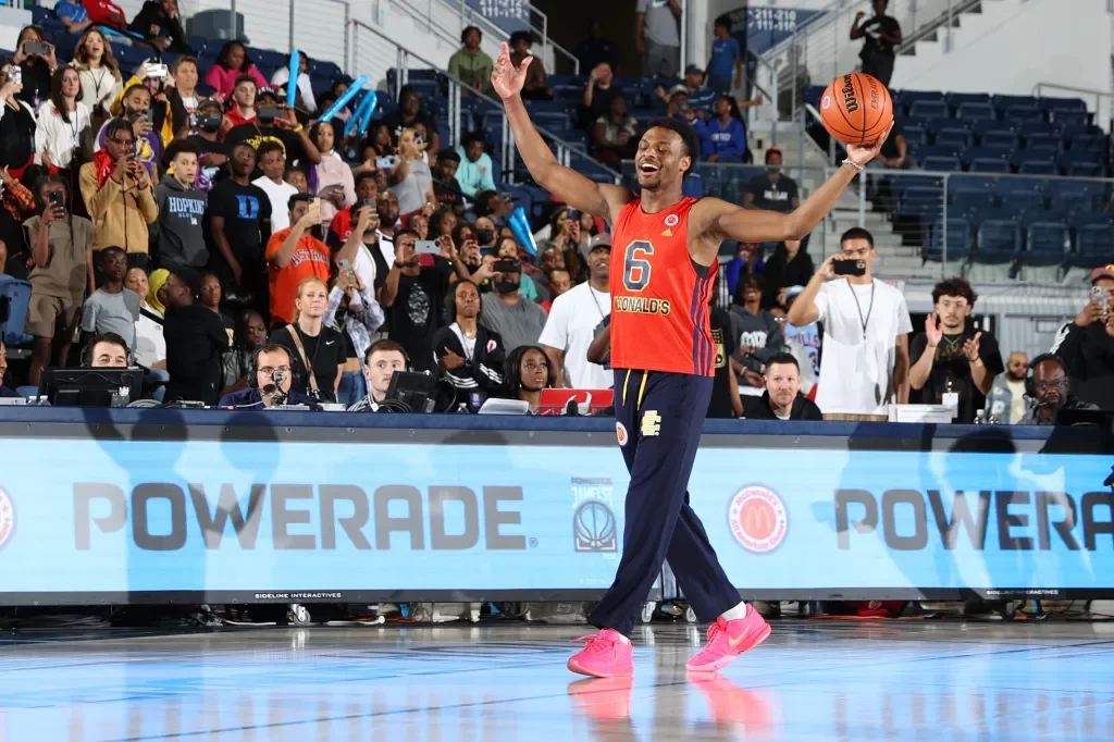 Powerade x Bronny James arena activation