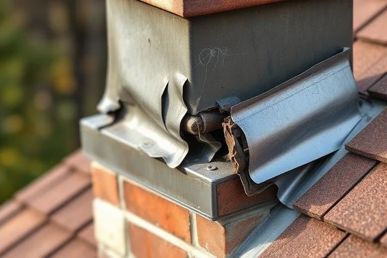 Damaged flashing
