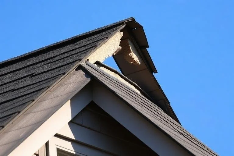 Damaged ridge caps