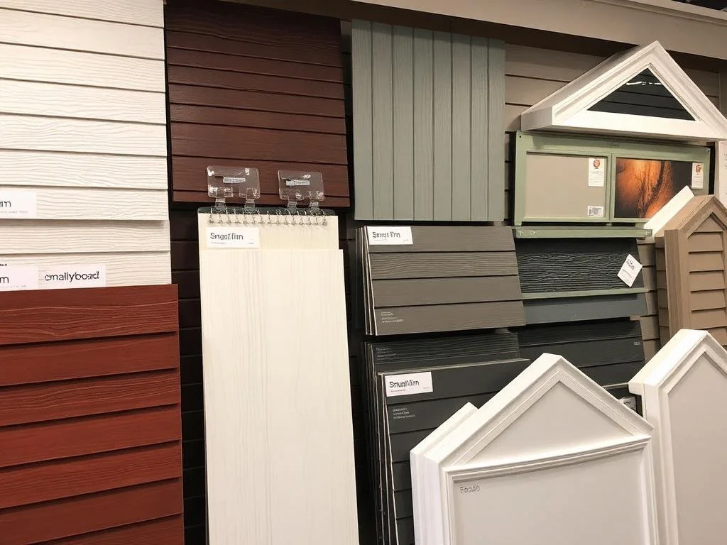 Vinyl siding samples and siding materials