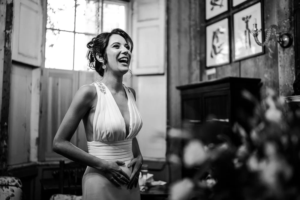 Wedding reception at Brunswick House, guests and couple, Oliver Holder Photography