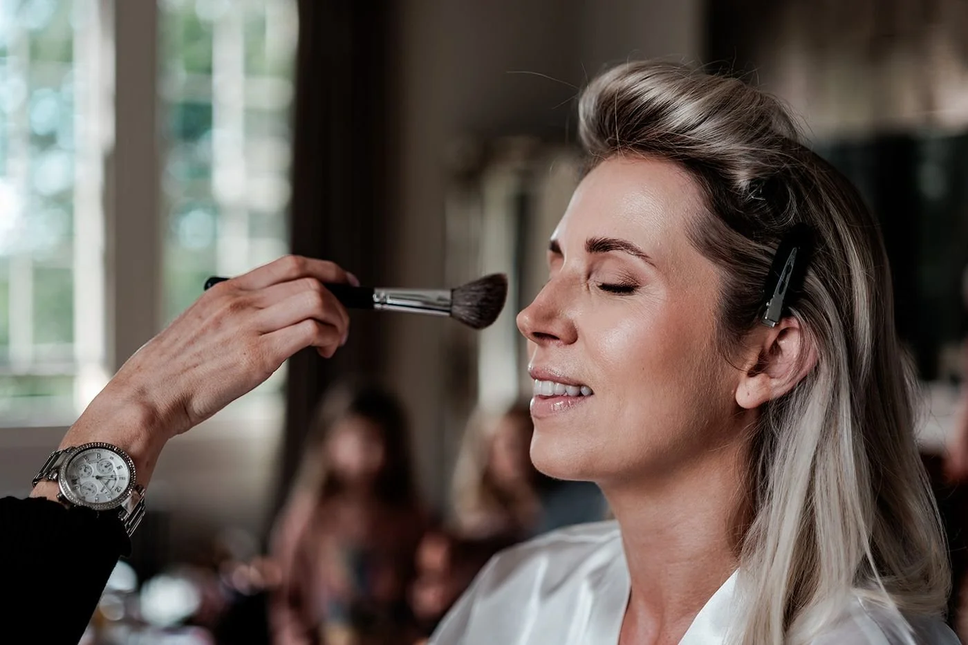 Quiet morning prep moment in the Hotel du Vin Tunbridge Wells bridal suite