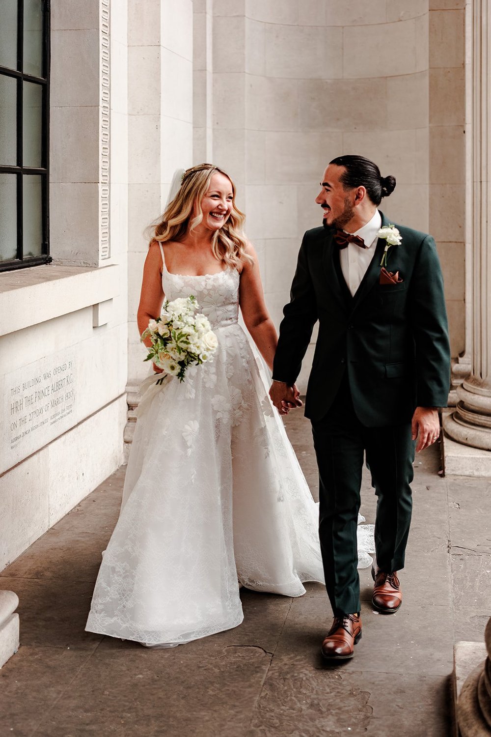 Confetti on the steps of Old Marylebone Town Hall, documentary wedding photography by Oliver Holder - 6