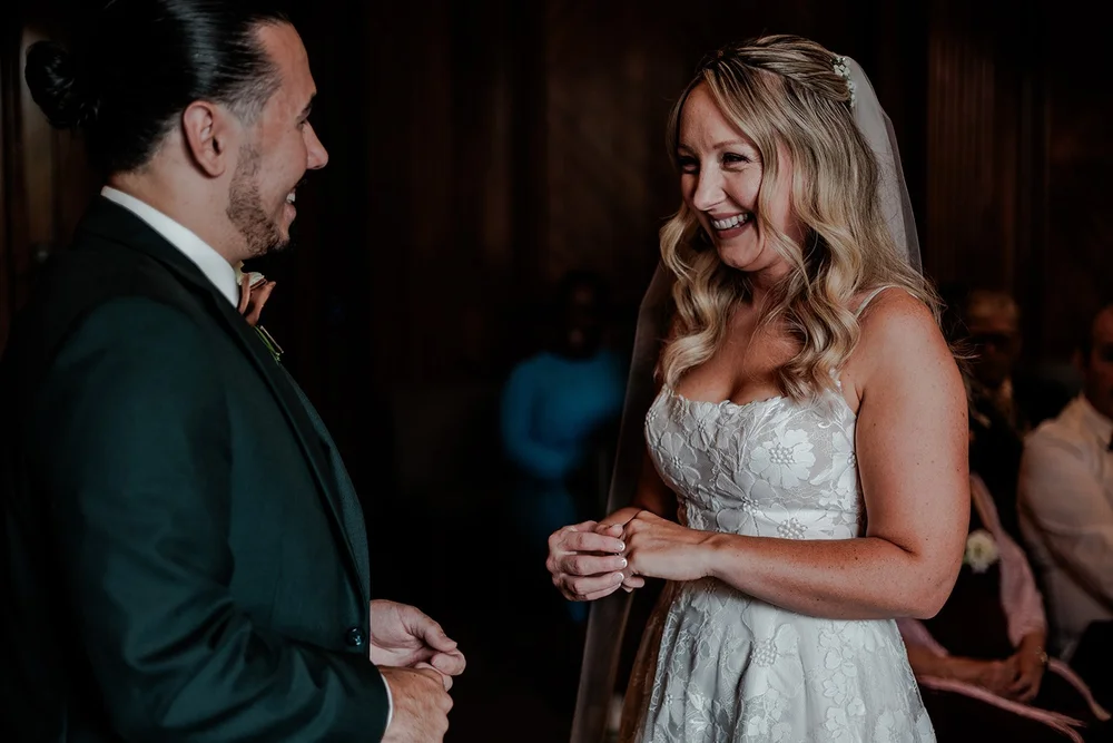 Documentary wedding photography inside Old Marylebone Town Hall, London - 9
