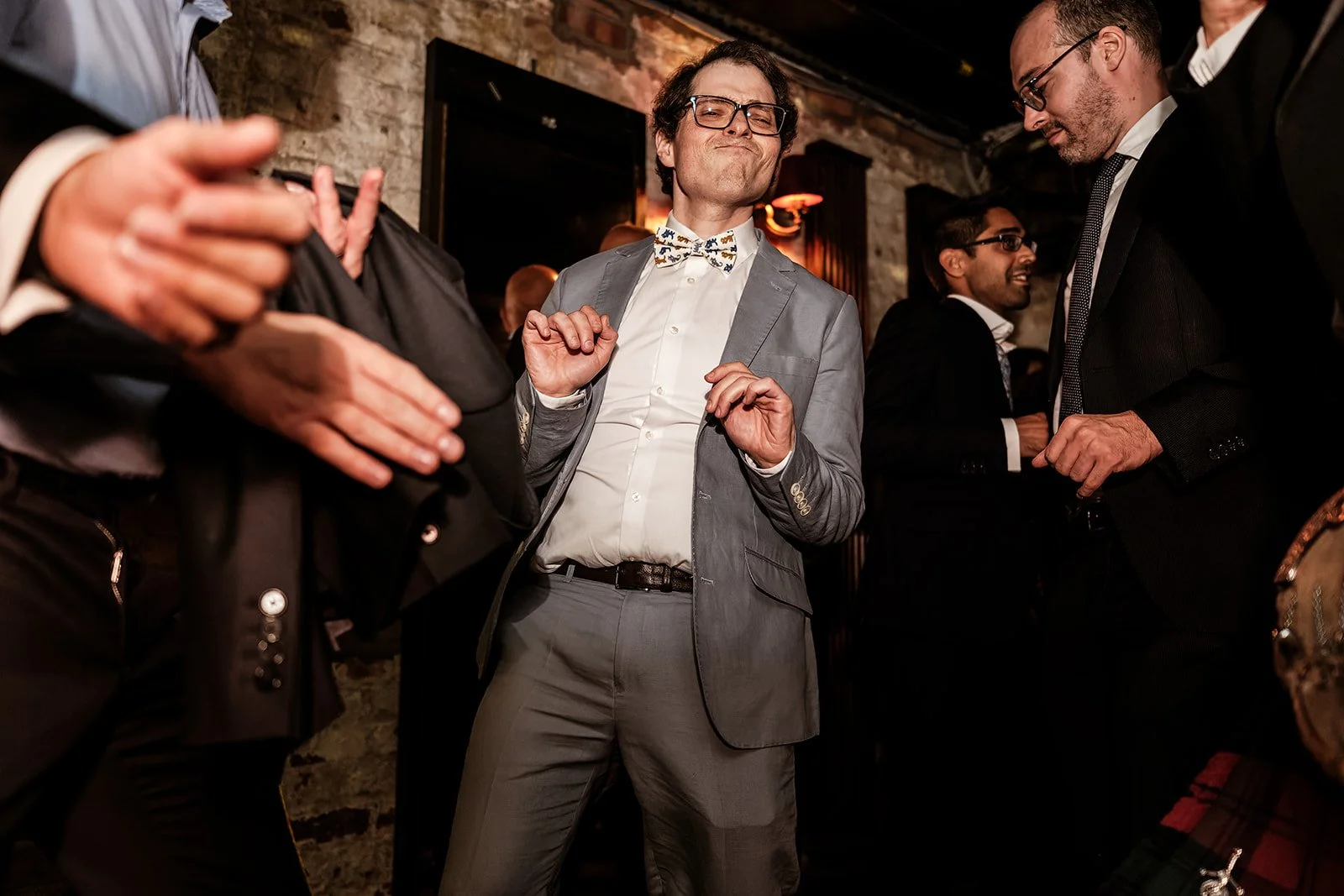 Dancing at Brunswick House wedding, Vauxhall — documentary photography by Oliver Holder