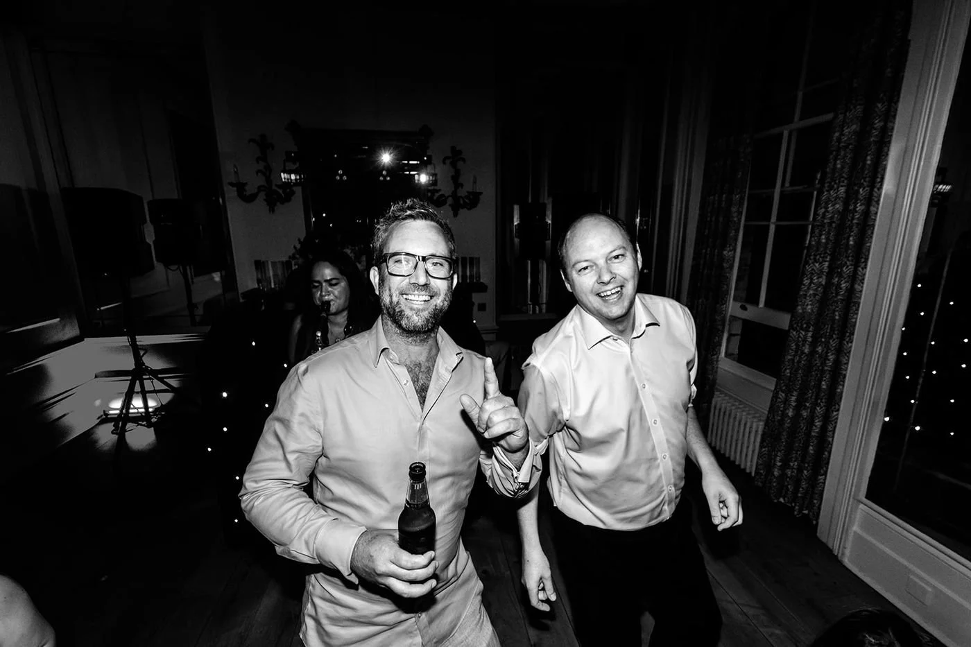 Maid of honour and bride dancing at Hotel du Vin Tunbridge Wells