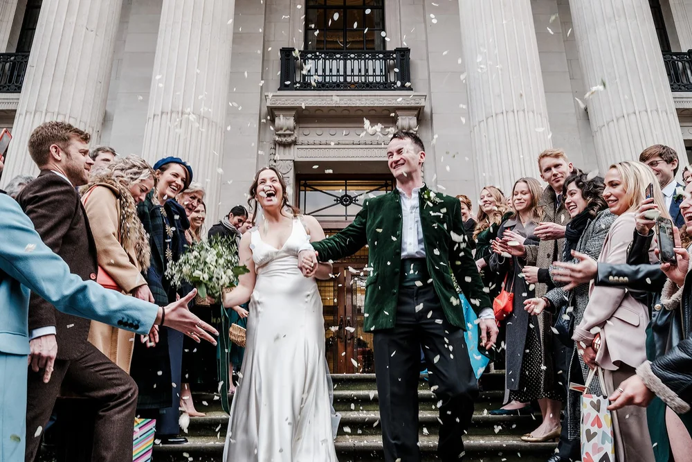 Documentary wedding photography inside Old Marylebone Town Hall, London - 6