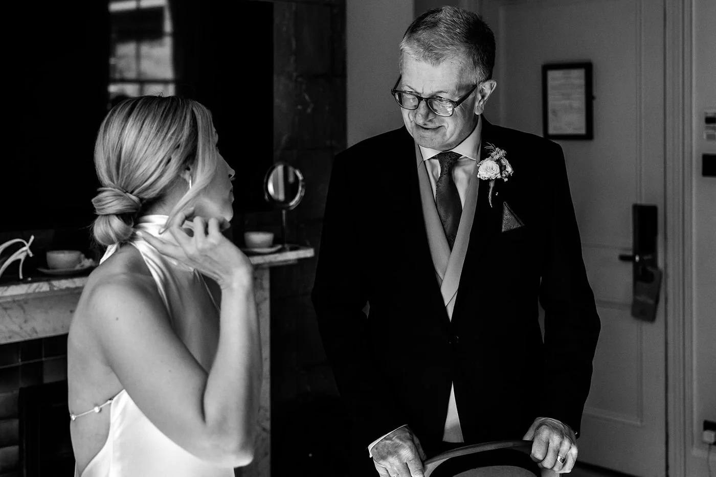 Alis ready to walk down the aisle at Hotel du Vin Tunbridge Wells