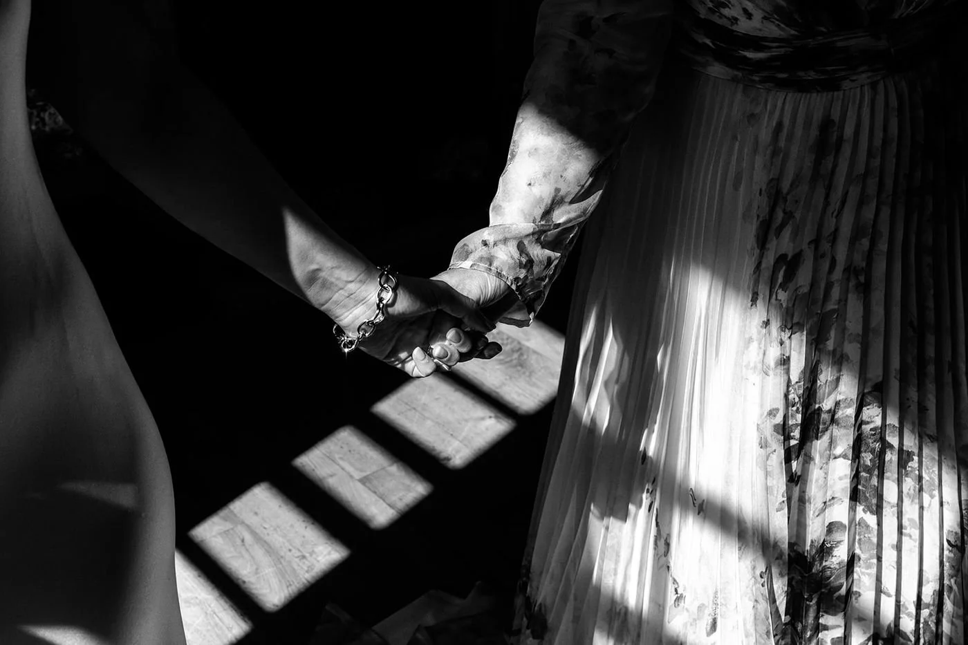 Emotional moment between bride and mother before the Hotel du Vin Tunbridge Wells ceremony