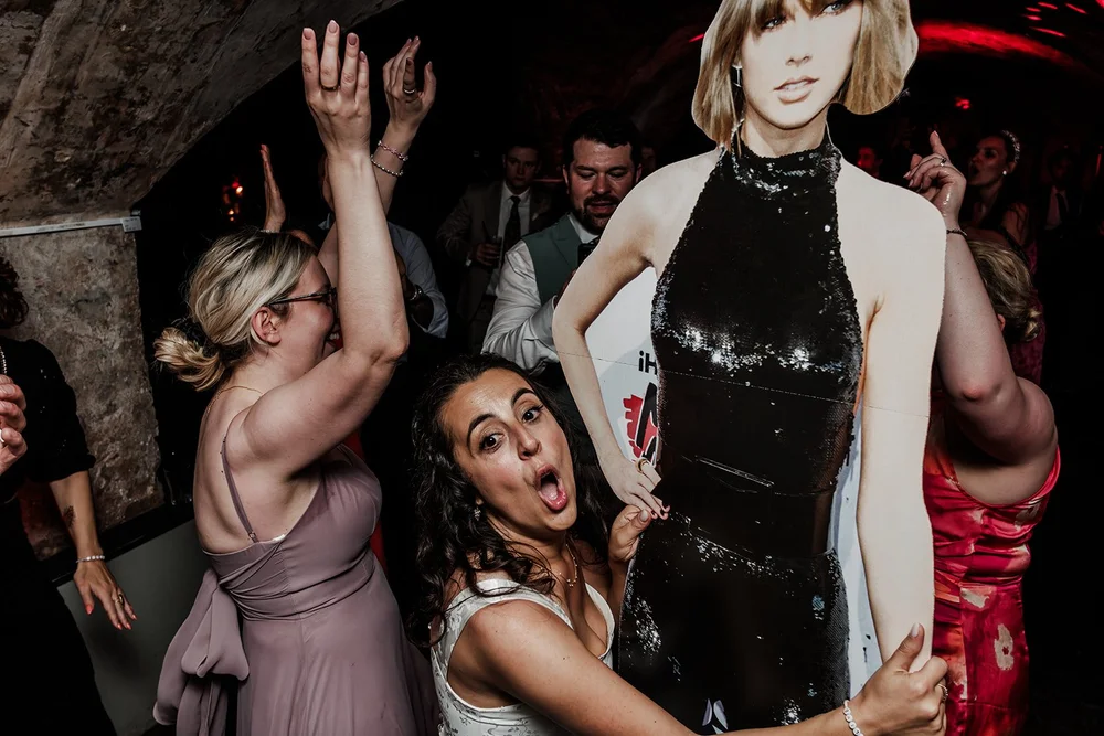 The Mount Without wedding photographer Bristol — candid guest moment, documentary photography