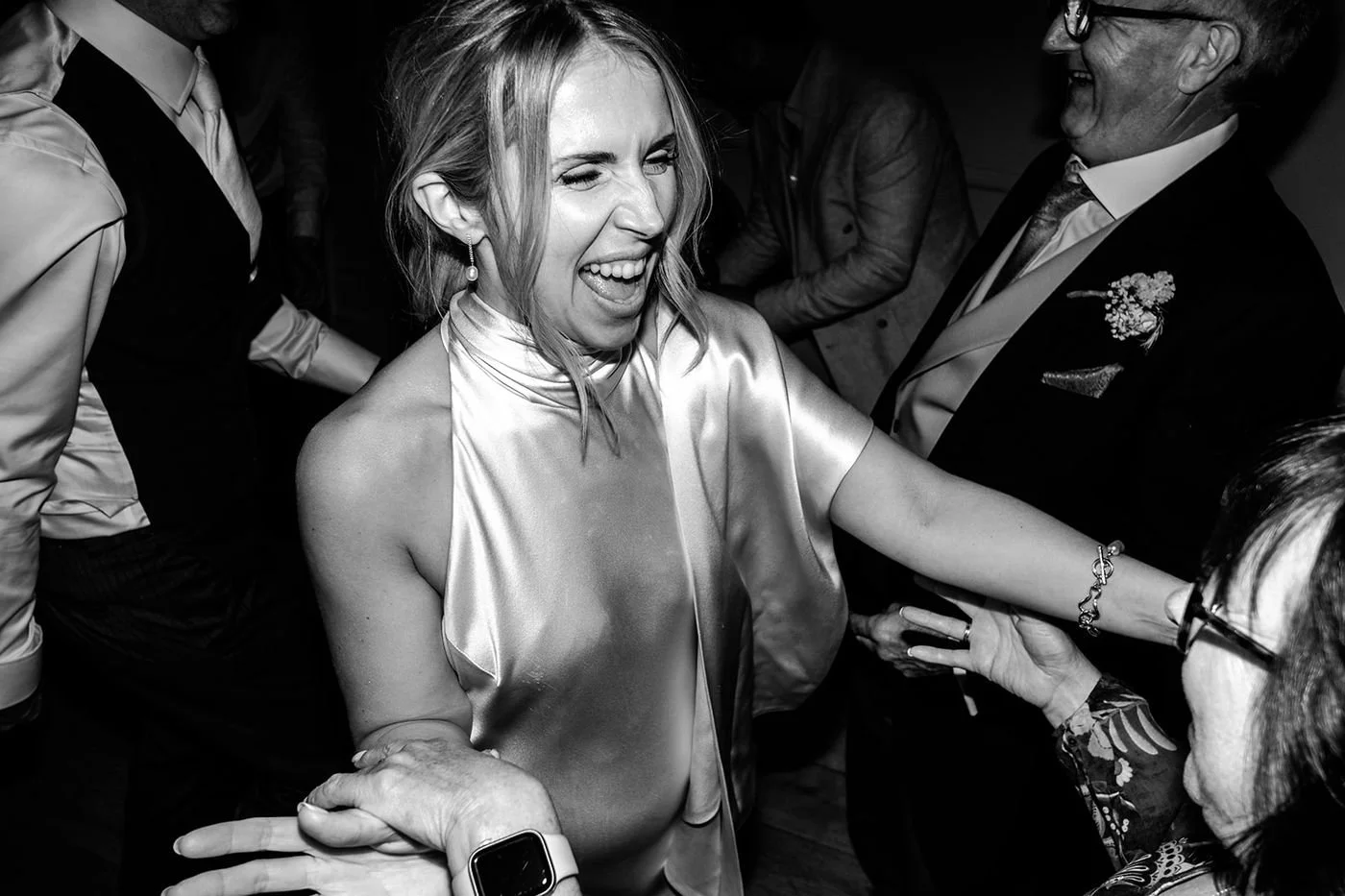 Alis dancing with friends at Hotel du Vin Tunbridge Wells