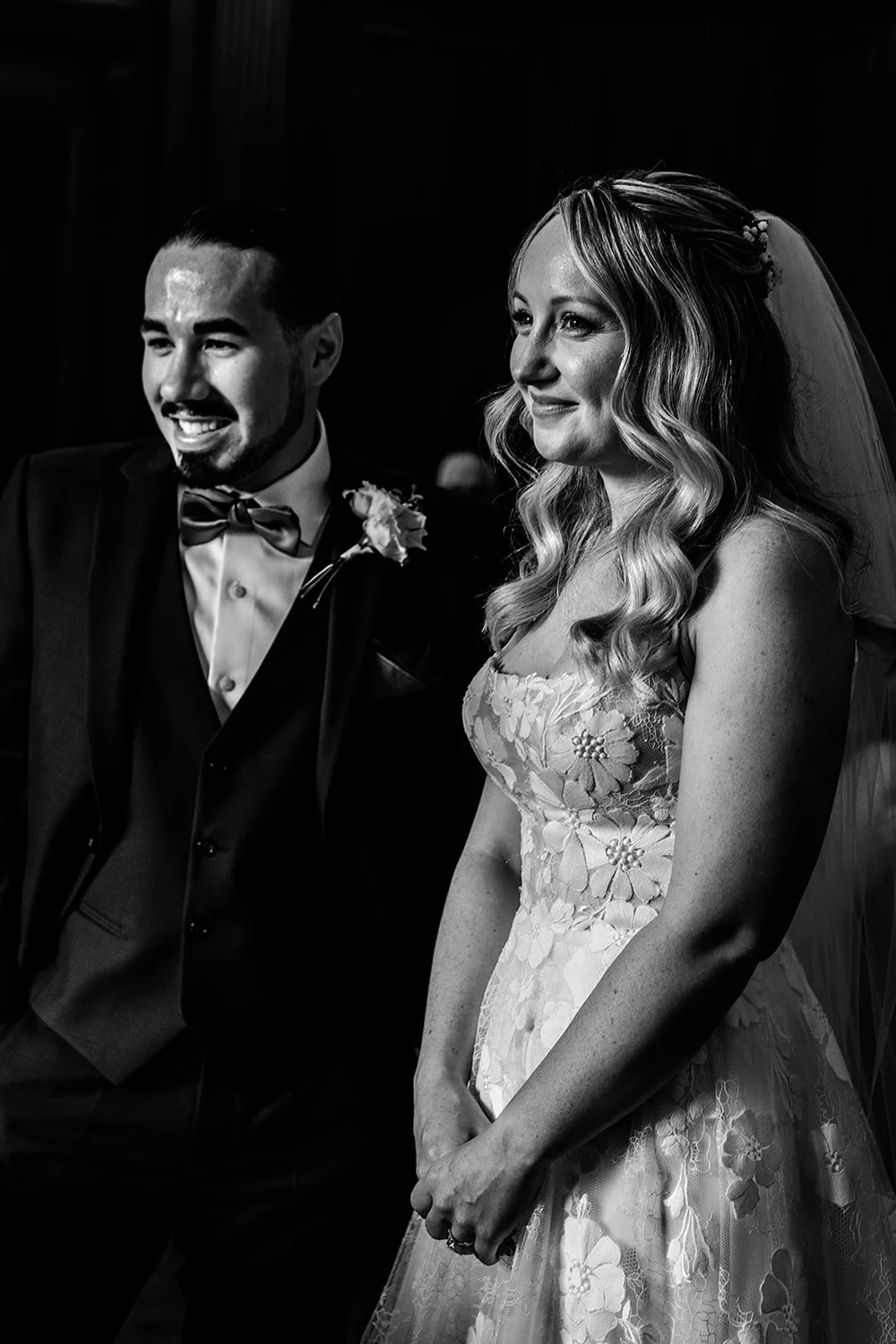 Confetti on the steps of Old Marylebone Town Hall, documentary wedding photography by Oliver Holder - 2