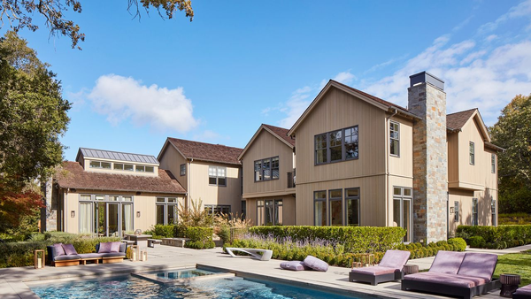 Architectural Digest — Tour a Modern Atherton, California, Home That Features a Striking Pink Sculpture and a Purple Dining Room