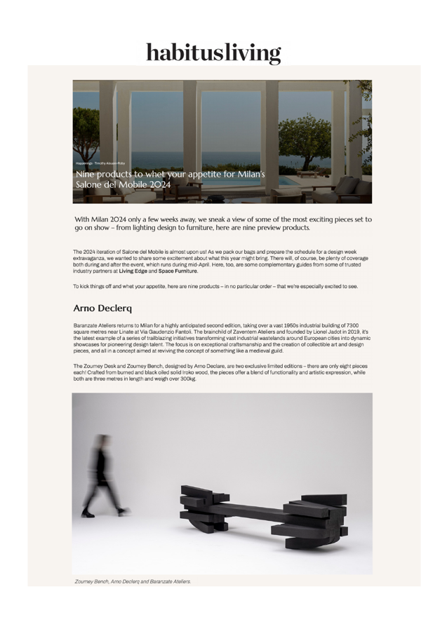 Habitus Living — Nine products to whet your appetite for Milan’s Salone del Mobile 2024