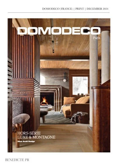 Domodeco Luxe & Montagne magazine cover, December 2024.