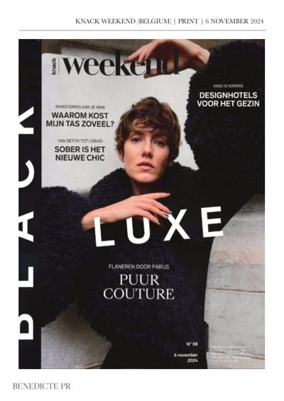 Knack Weekend magazine cover, November 2024.
