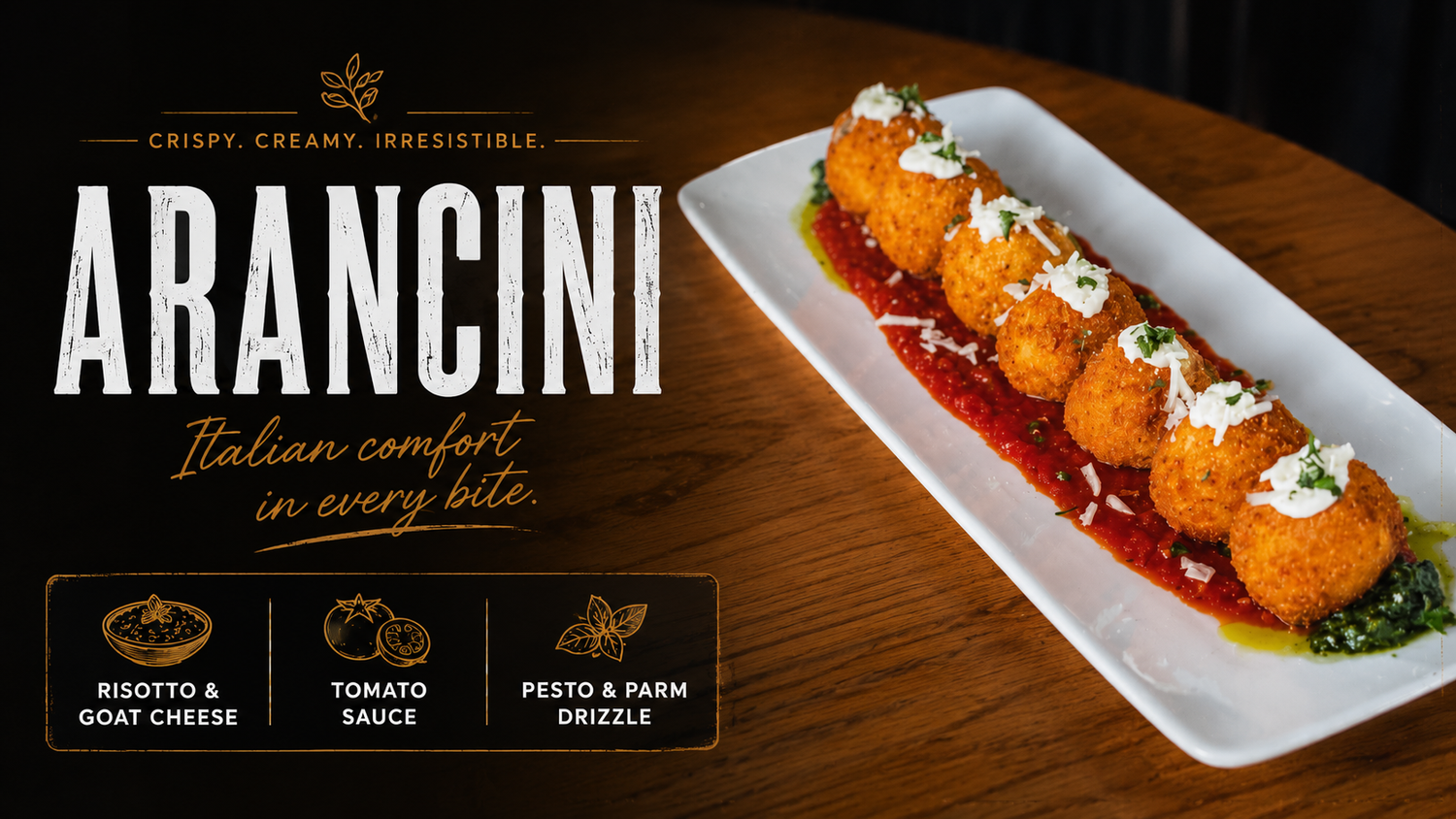 Arancini at Mattone Italian Kitchen