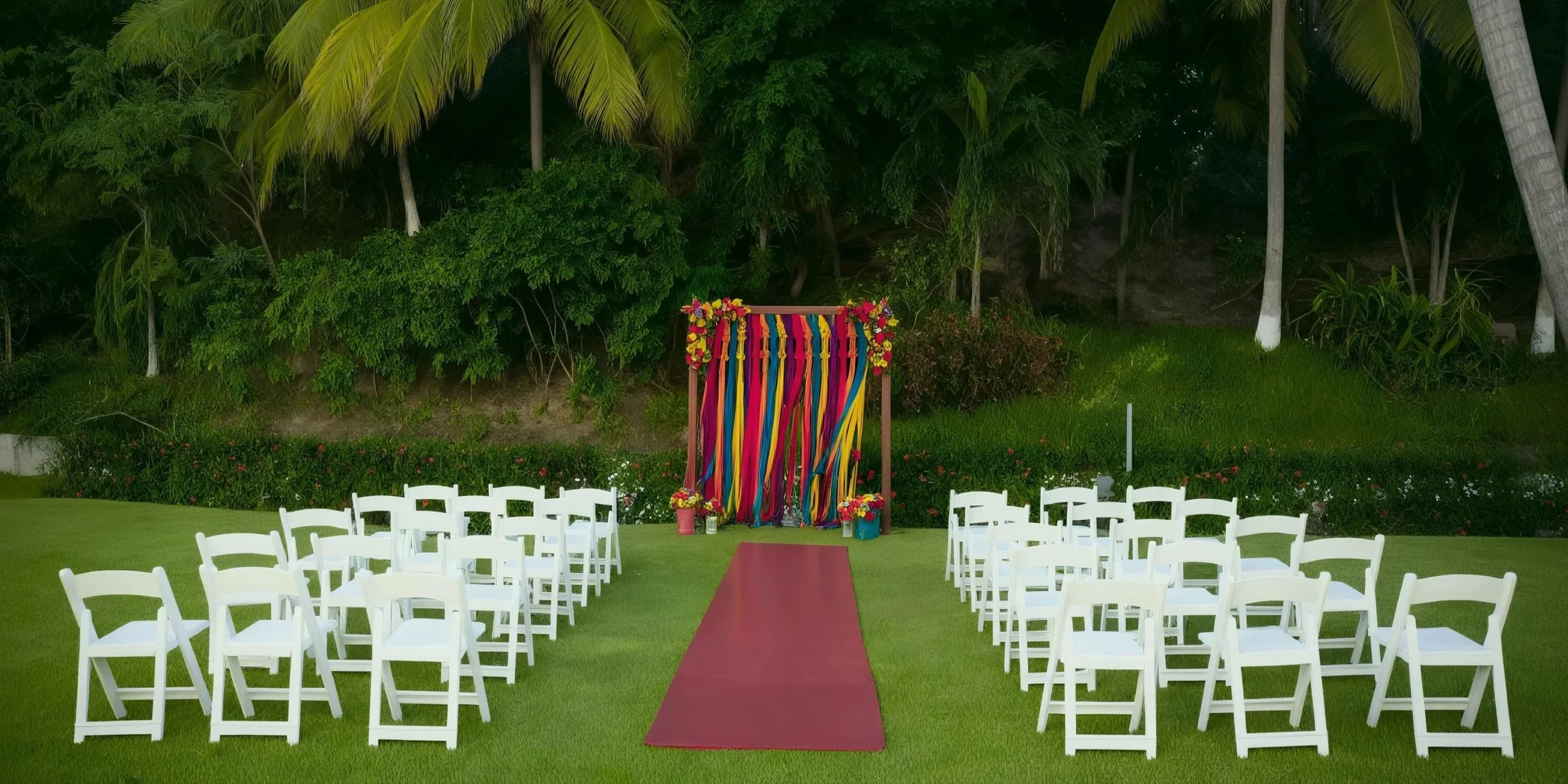 Gazebo Garden ceremony space at Dreams Huatulco Resort and Spa in Oaxaca, Mexico, lush garden wedding venue