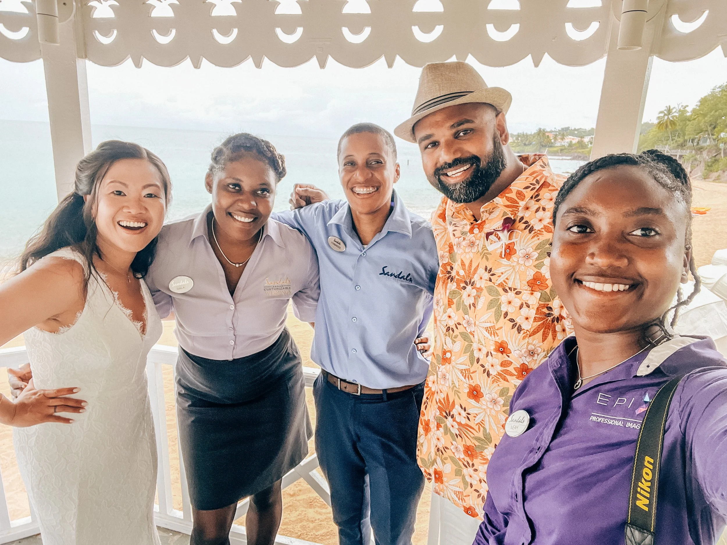 Vow renewal at Sandals Regency La Toc