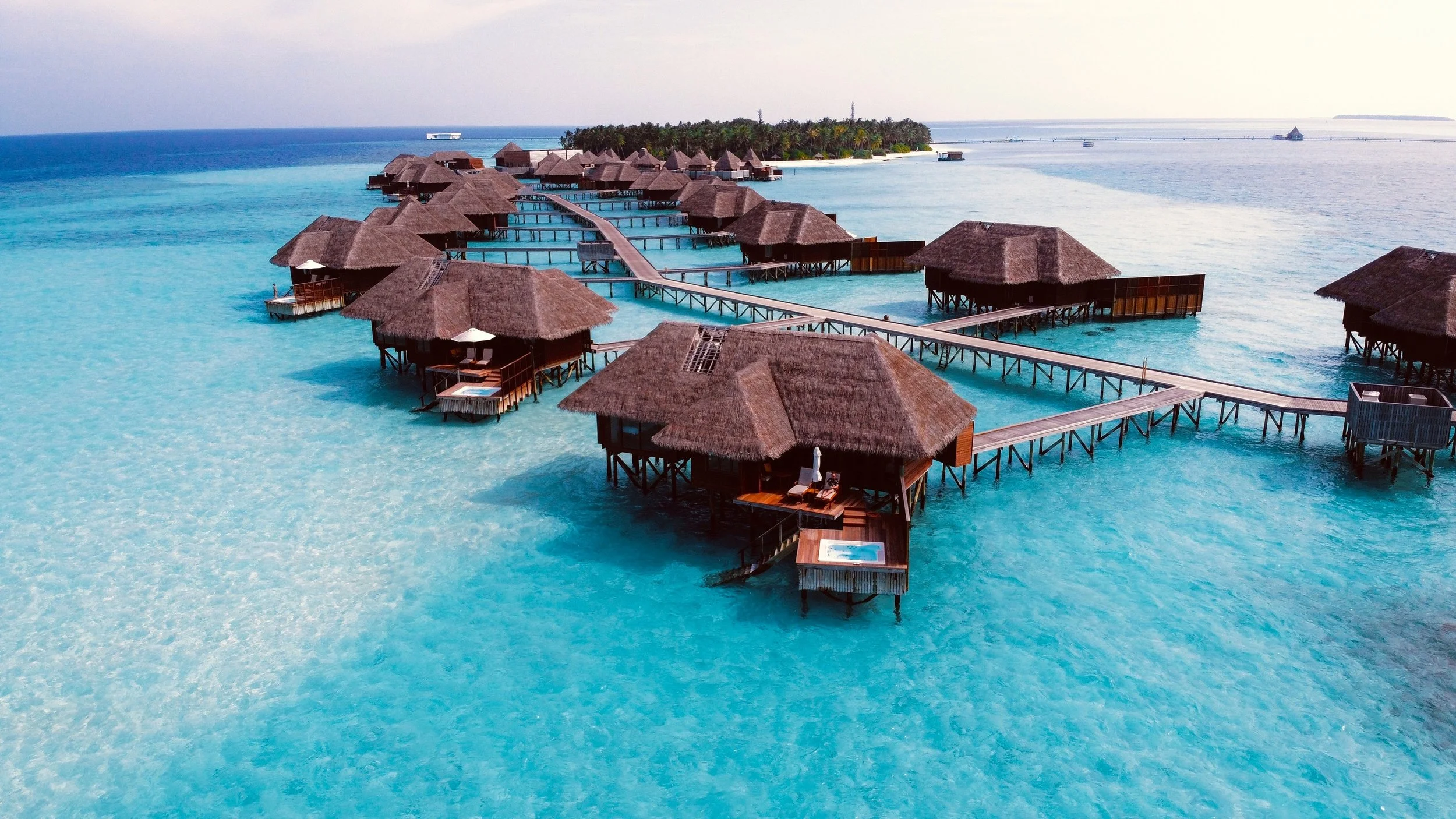 Maldives overwater bungalows