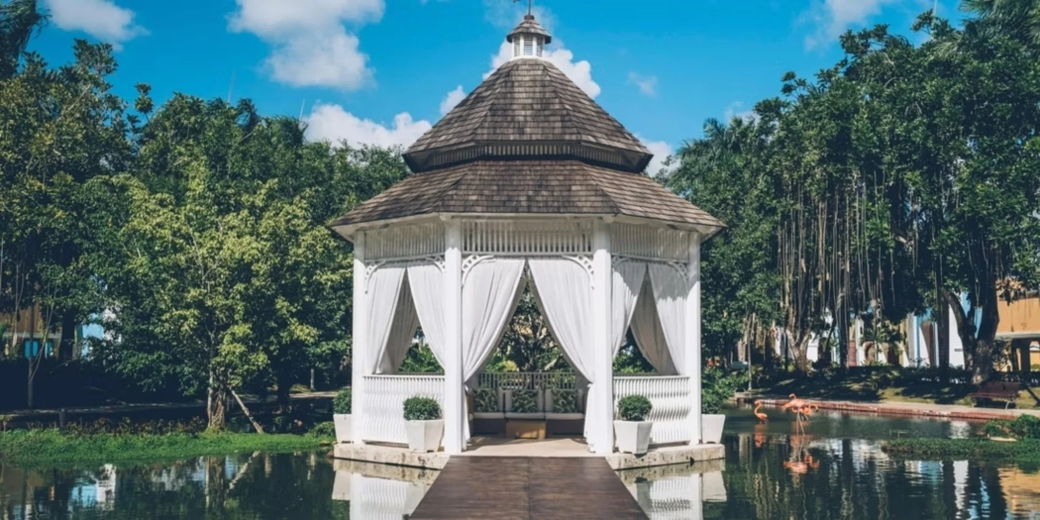 Iberostar Selection Hacienda Dominicus Lake Gazebo ceremony location in La Romana