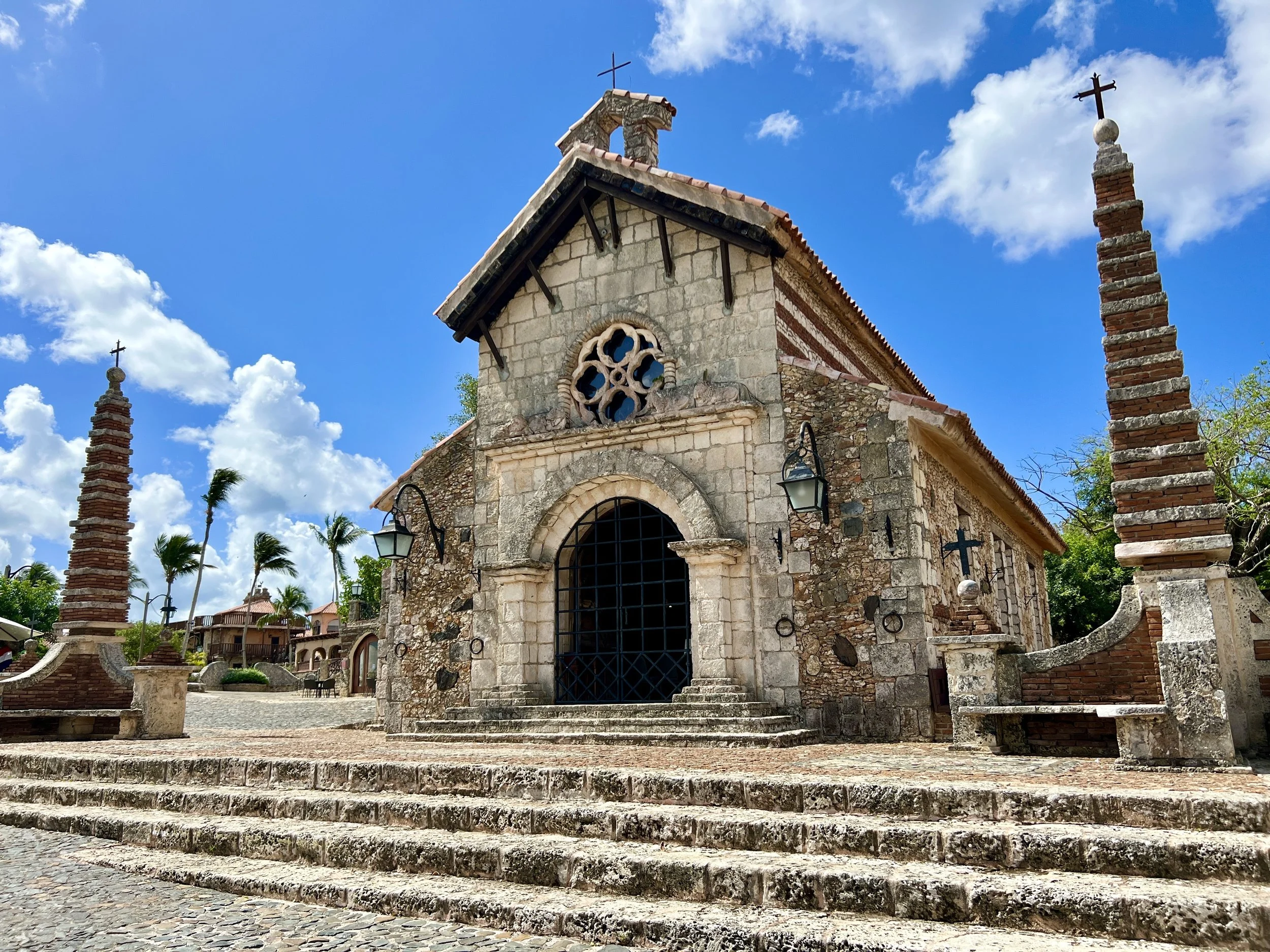 Dominican Republic beach with palms