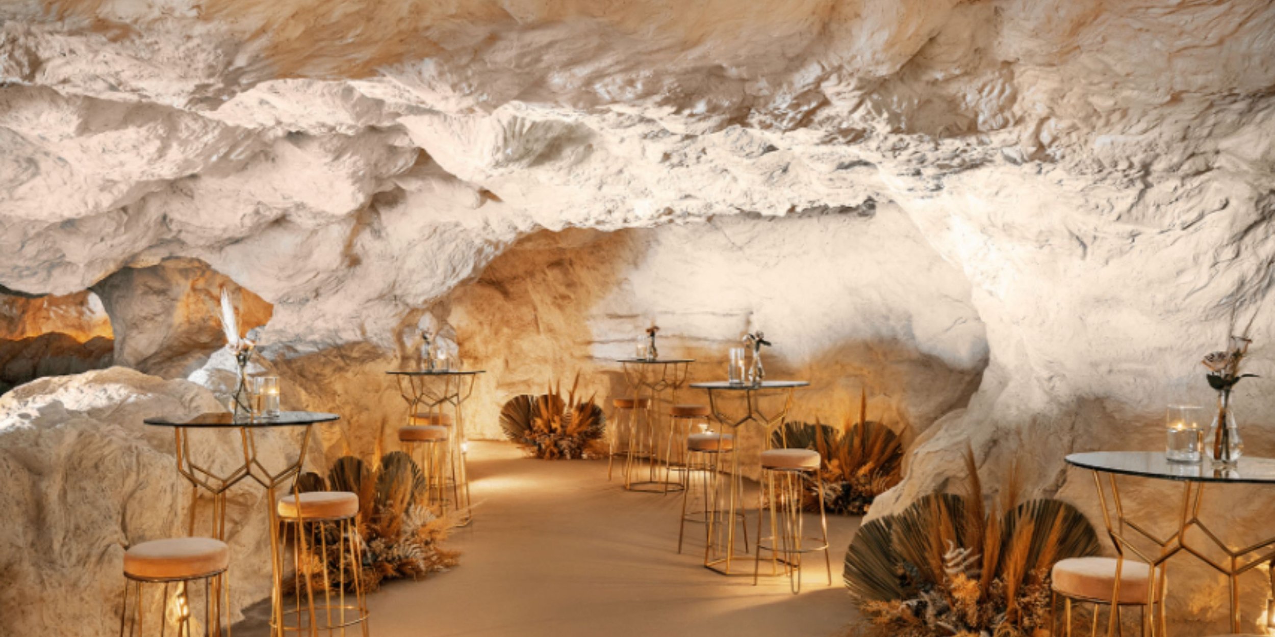 The Cave ceremony location at Dreams Estrella de Mar, a unique destination wedding setting