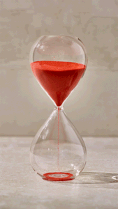 gif of sand timer running out of time