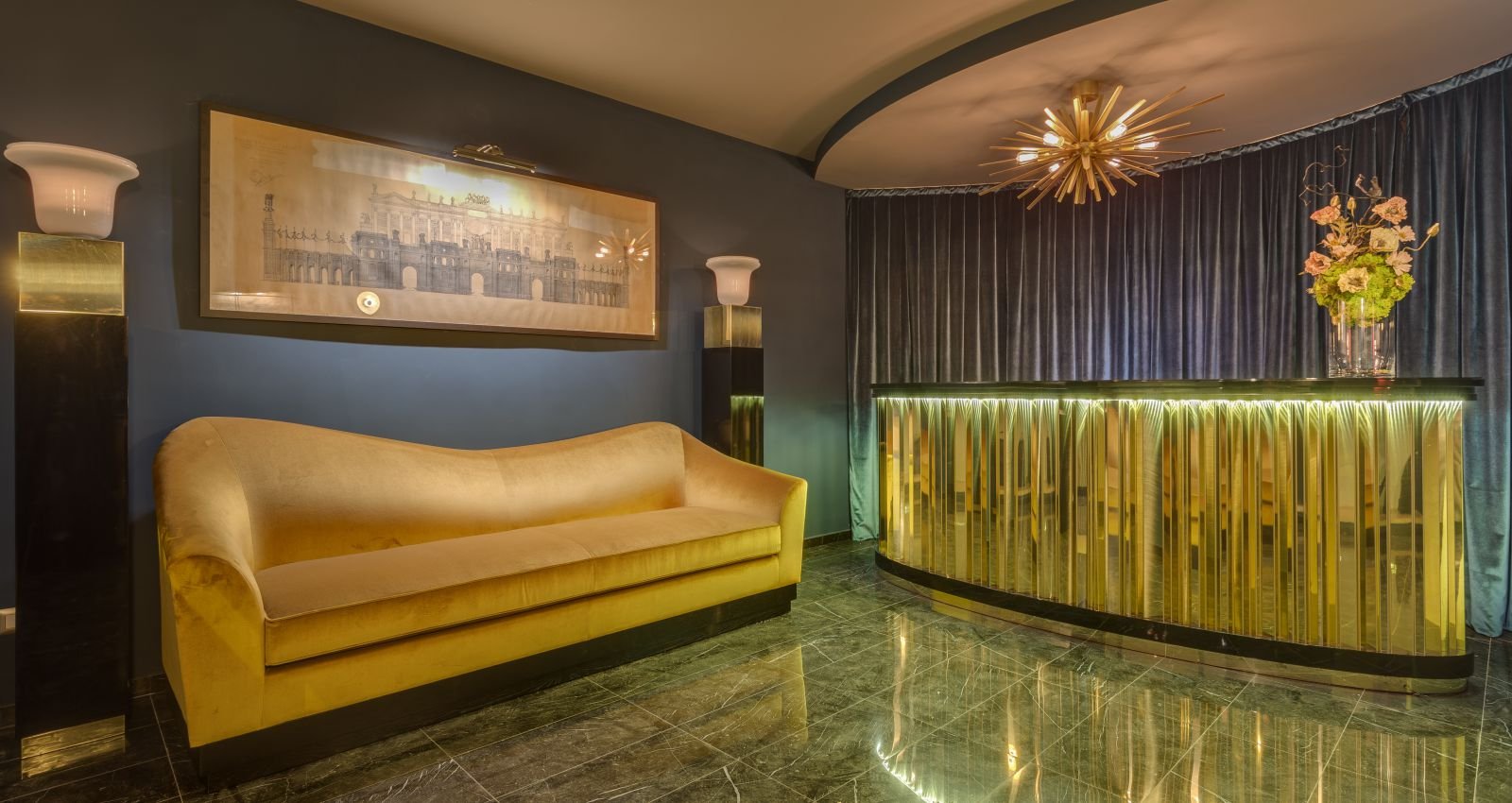The lobby at Otivm Hotel