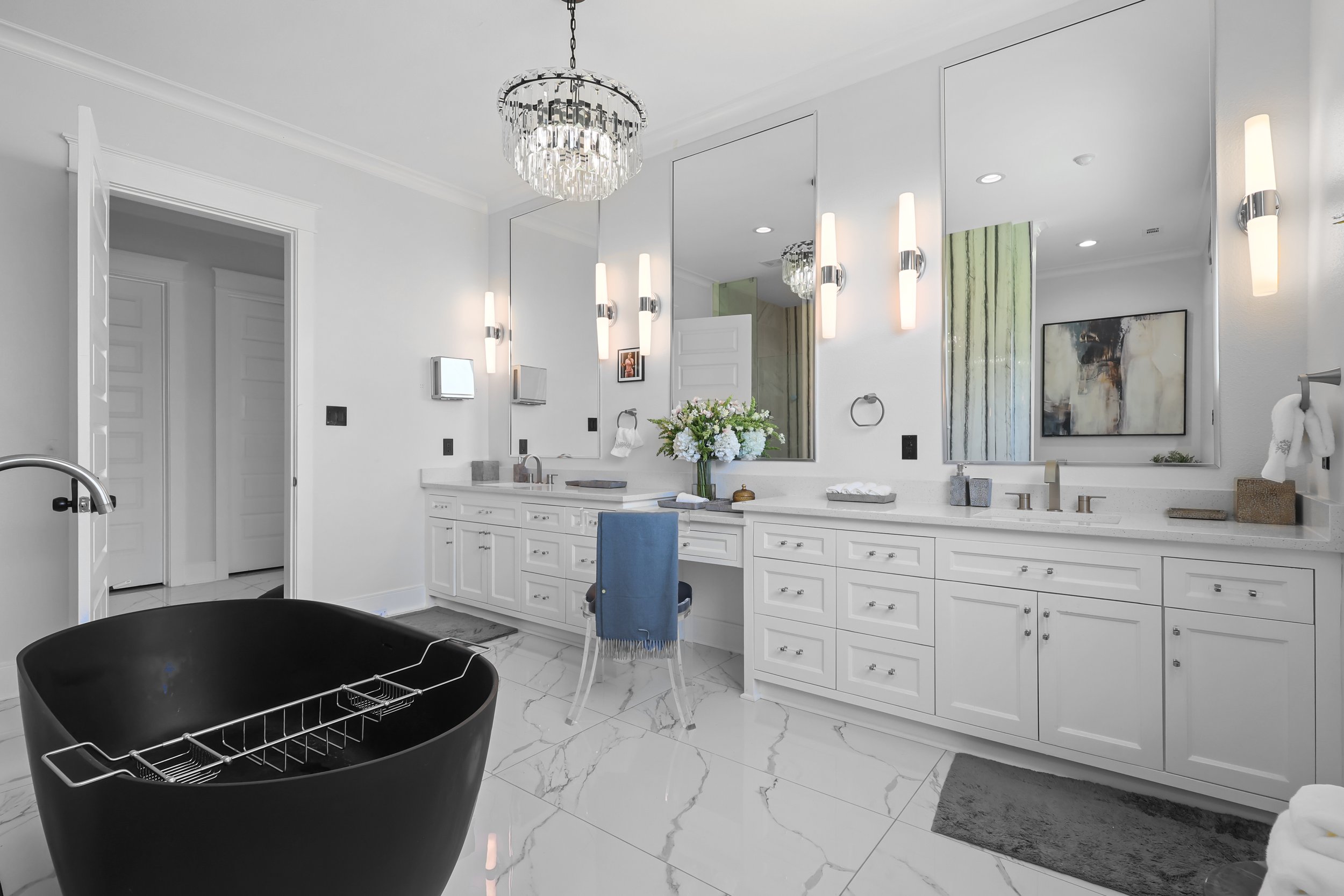 Luxury bathroom project by Emma's Interior in Woodlands, TX