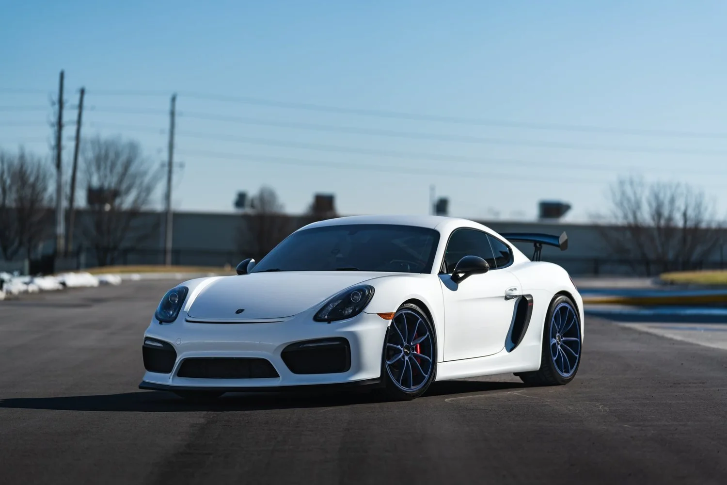 Porsche Cayman GT4 with front-end PPF protection