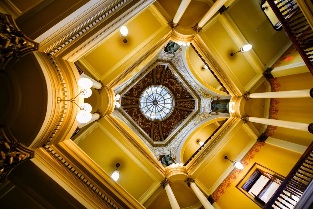 Inside the Wyoming State Capitol rotunda