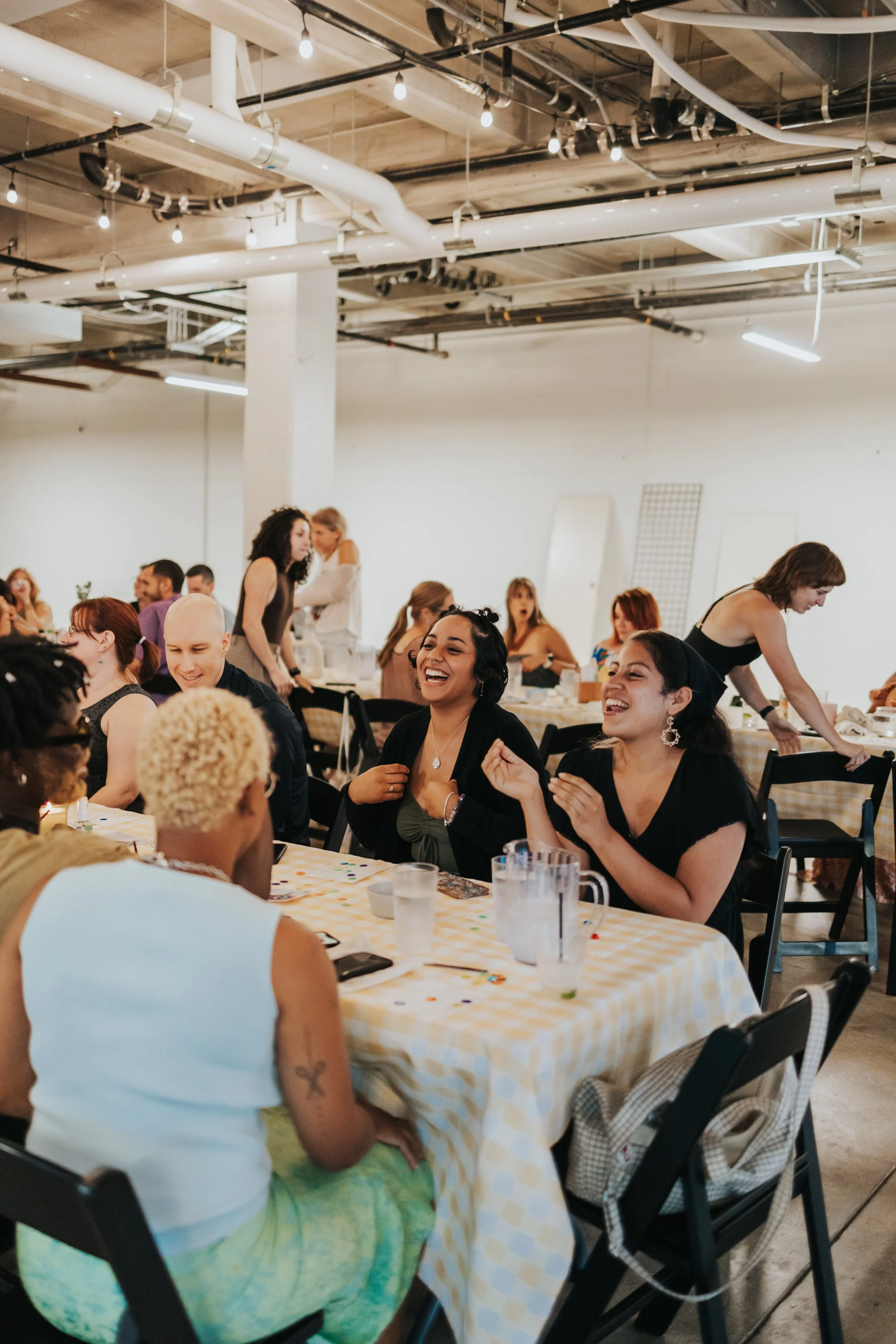 Nosreme community gathering around a shared table