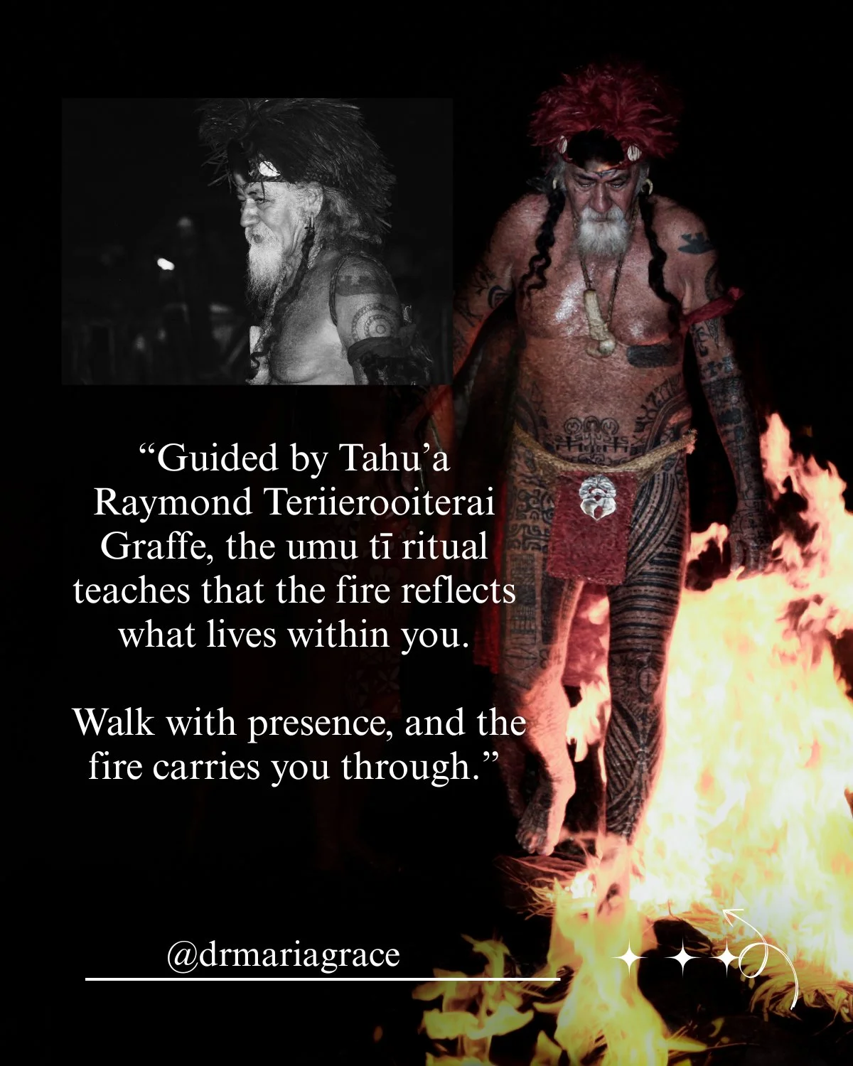 The umu ti ceremony led by Tahua Raymond Teriierooiterai Graffe in Punaauia, Tahiti