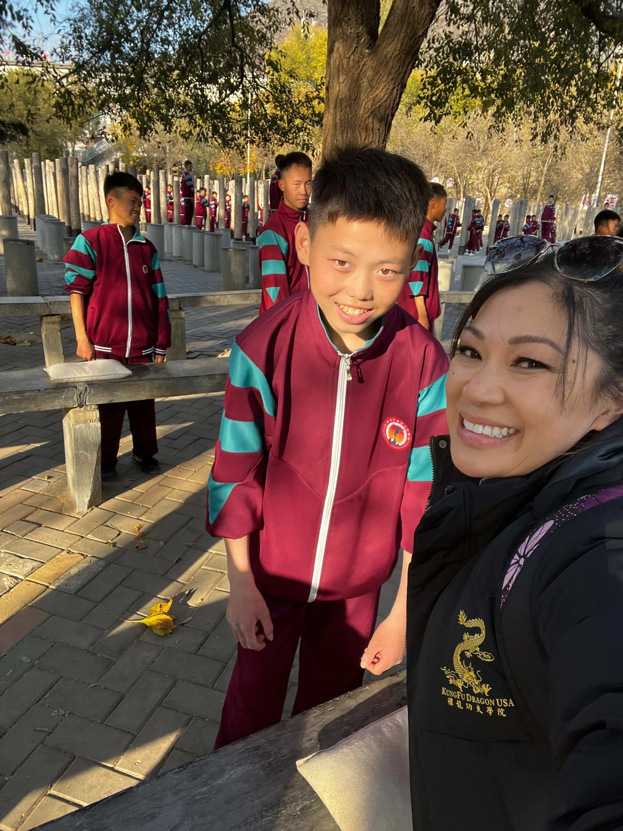 Students at a Kung Fu boarding school in China