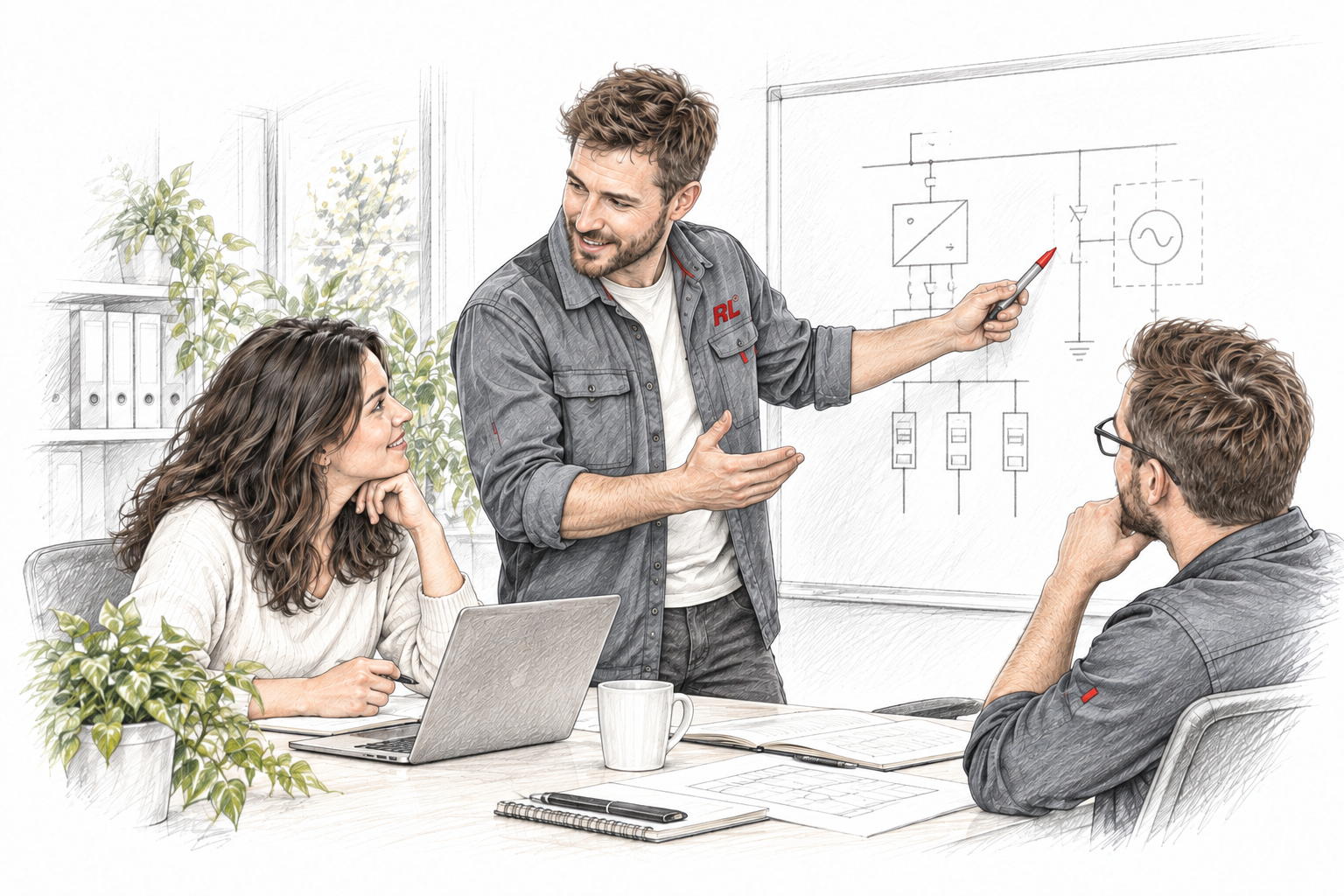Illustrative Sketch-Vorschau: Zusammenarbeit und Verantwortung