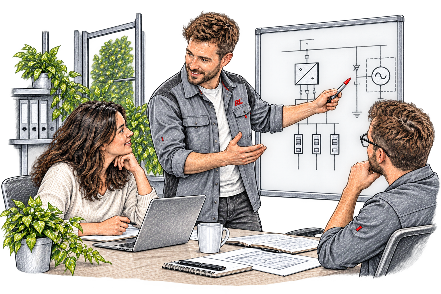 Illustrative Sketch-Vorschau: Zusammenarbeit und Verantwortung
