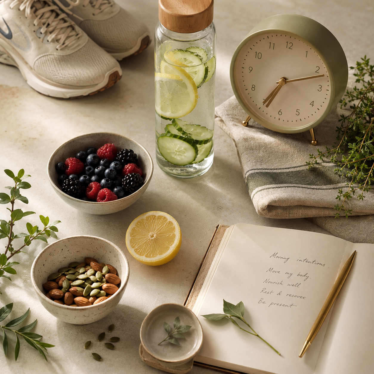 Balanced meal preparation scene for weight and metabolism support