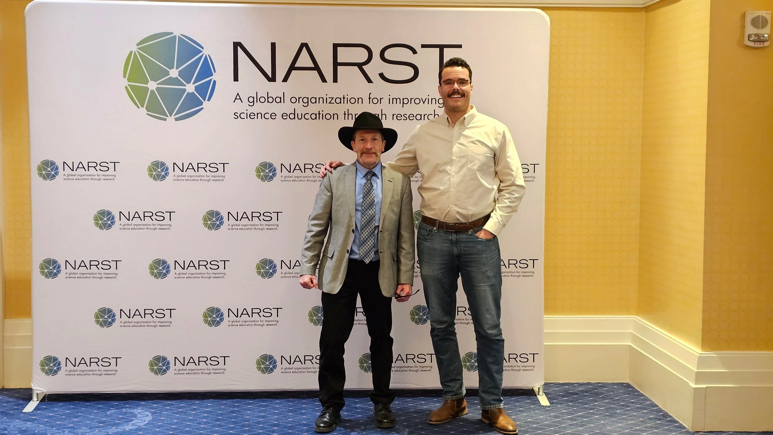 Drs. Beckey and Wargo at NARST -- a presitigious international conference on research in science teaching.