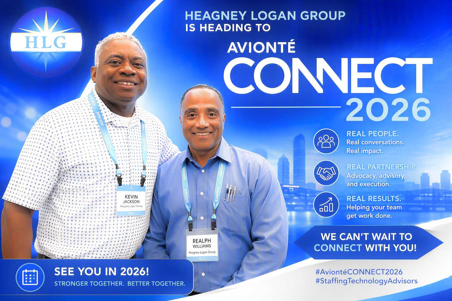 AI rendering of Kevin Jackson and Ralph Williams at Avionté CONNECT 2026