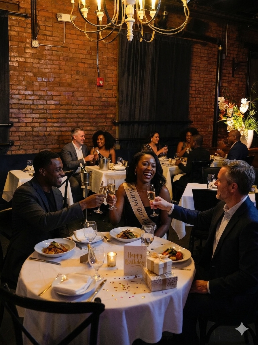 Birthday and milestone dinner with cocktails at Panda Harlem