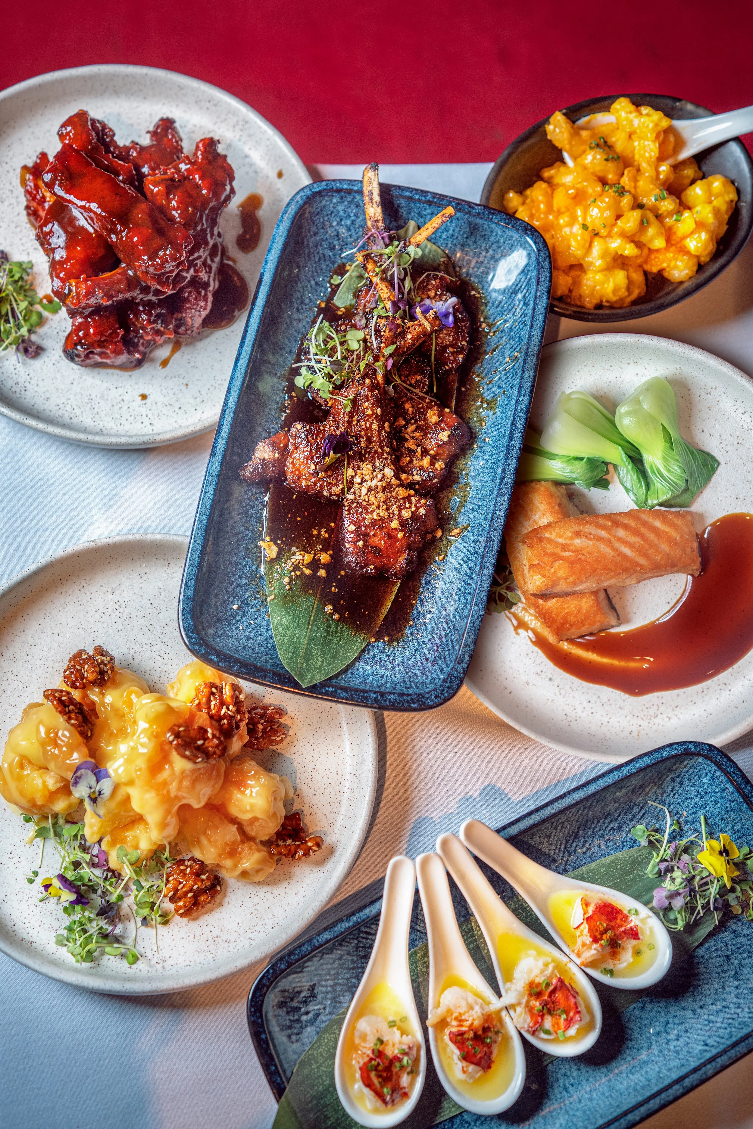 Happy hour snacks and cocktails at Panda Harlem