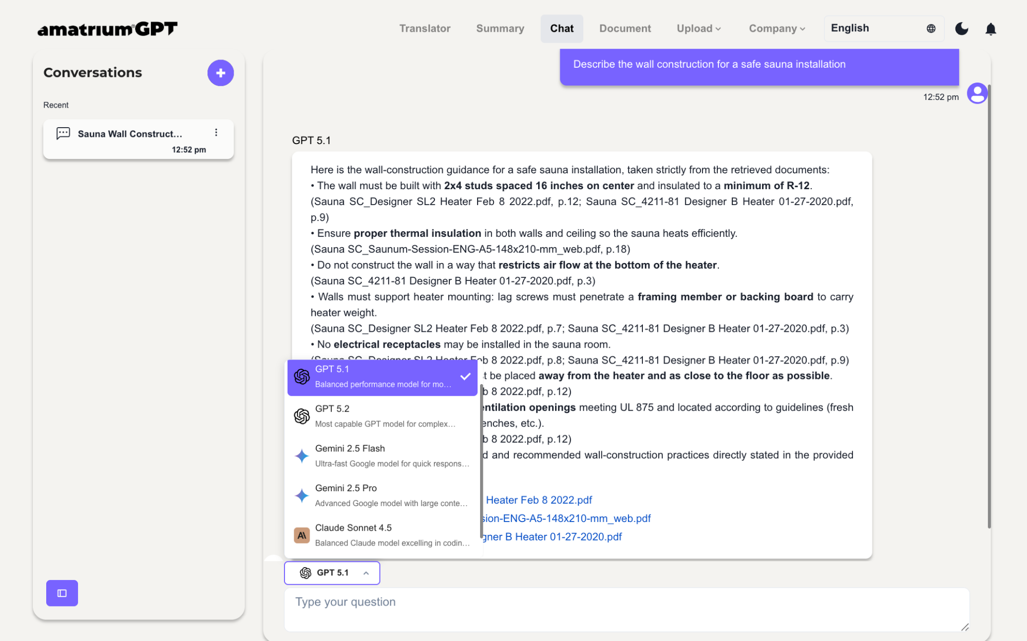AmatriumGPT screenshot