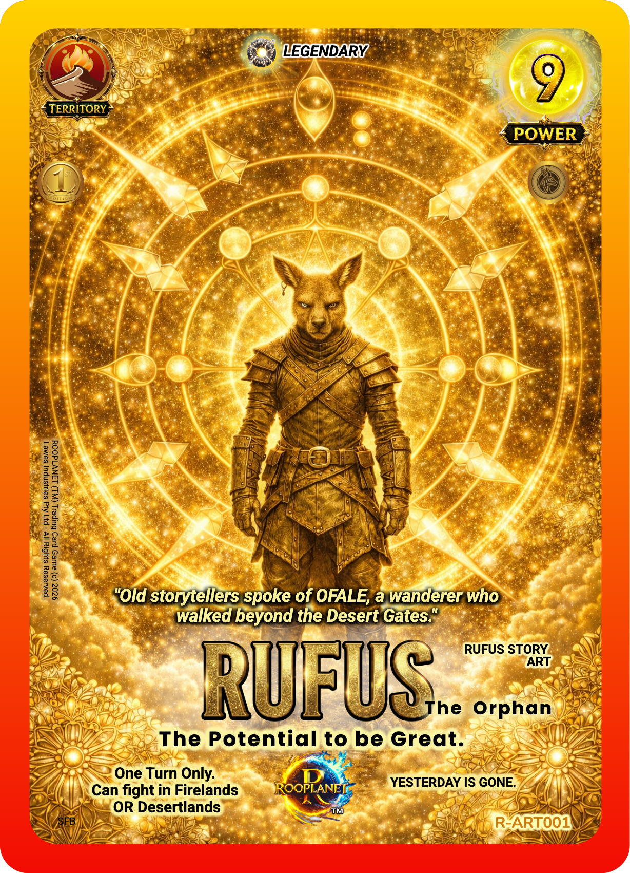 Rufus · Legendary alternate art chase-card preview