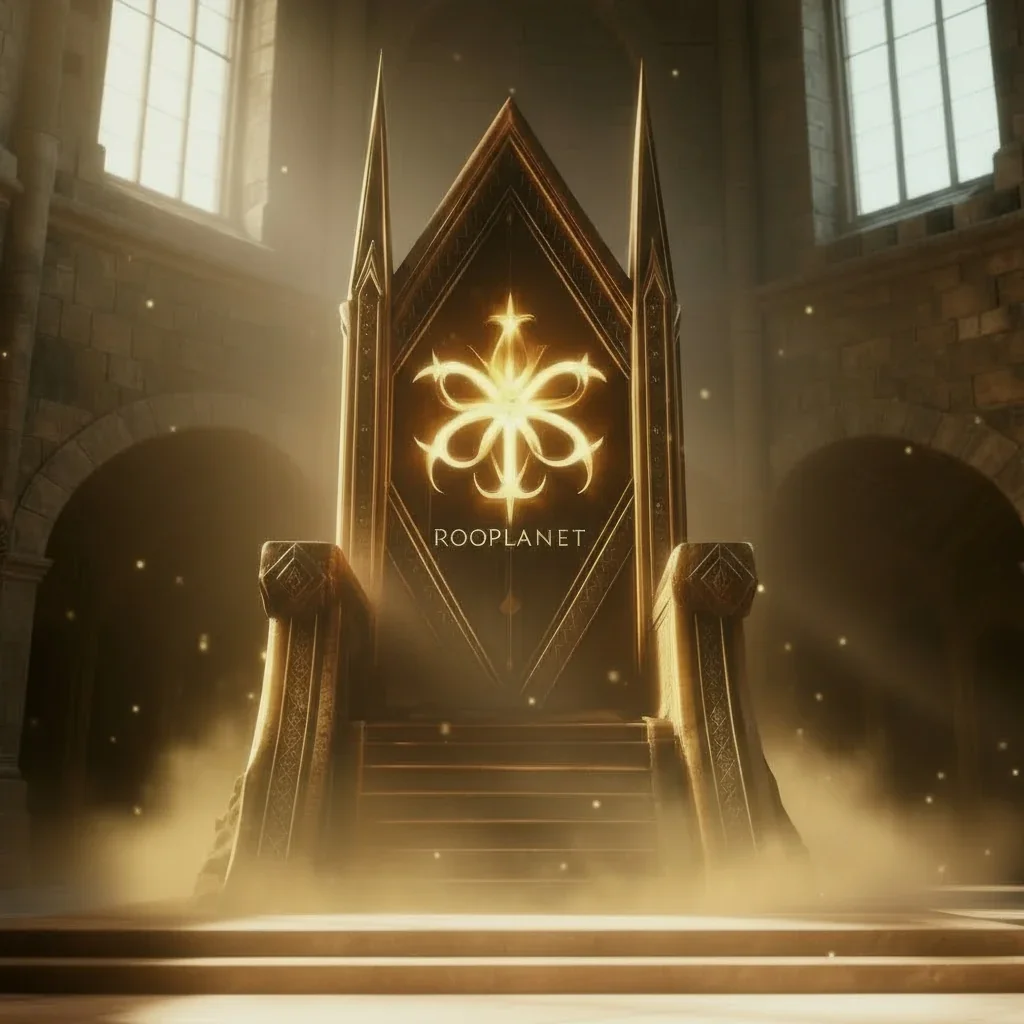 The golden ROOPLANET throne in King Creeker’s castle