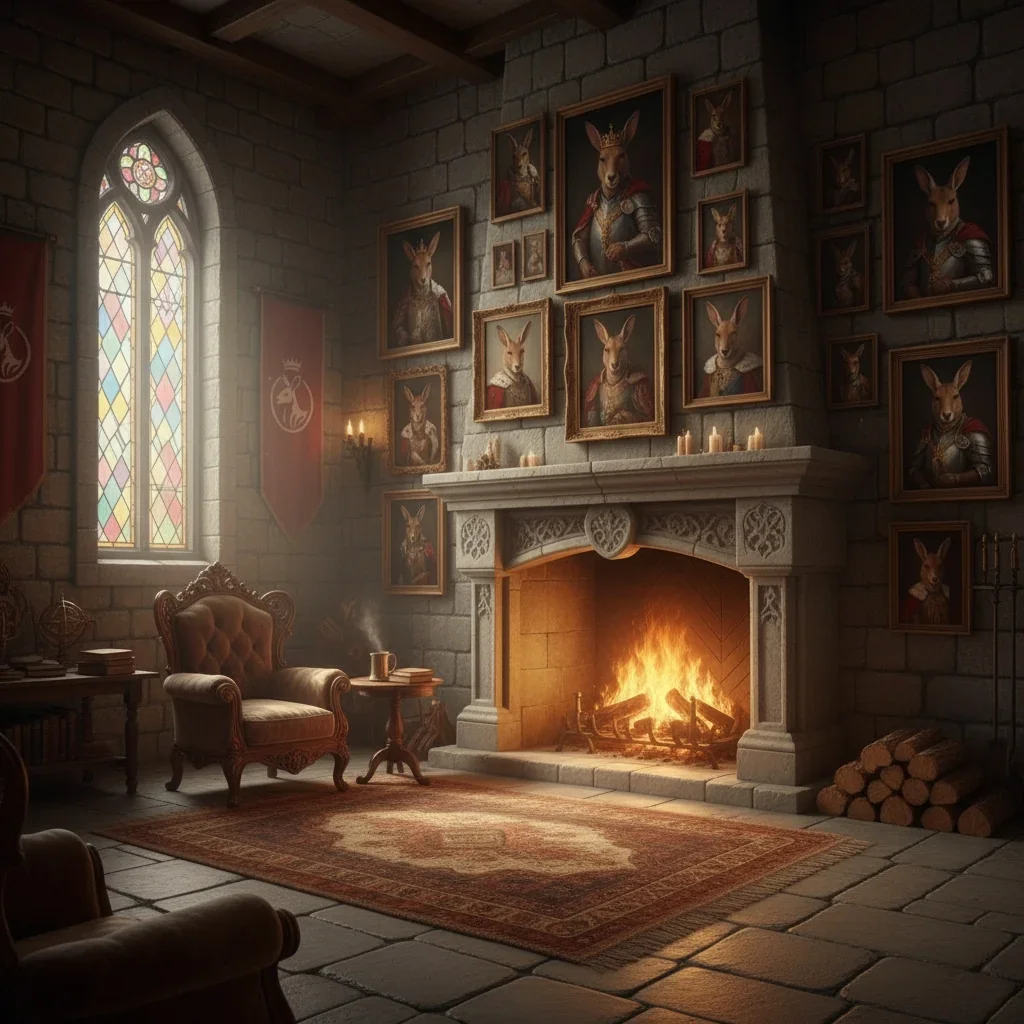 Fireside in the king’s lair — King Creeker’s Castle in Kang Kingdom